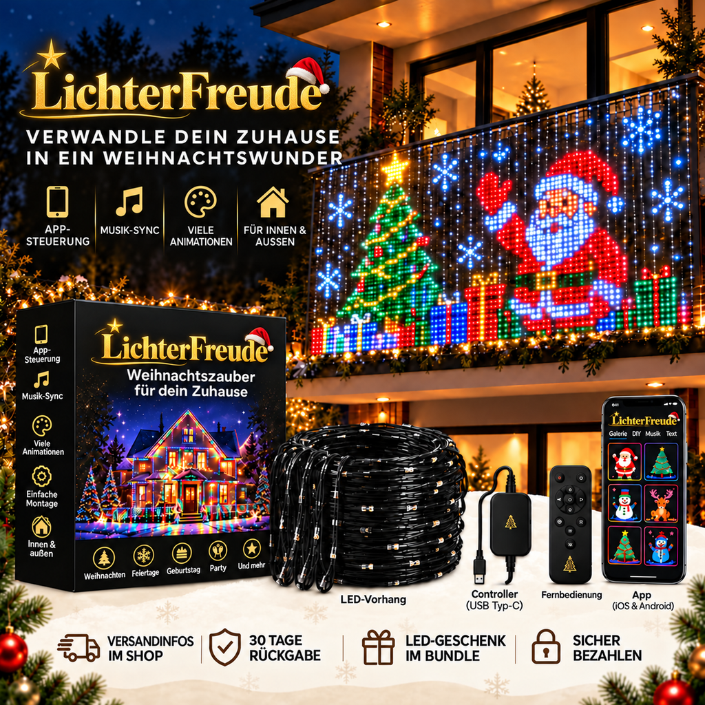 LichterFreude Animierter LED-Vorhang