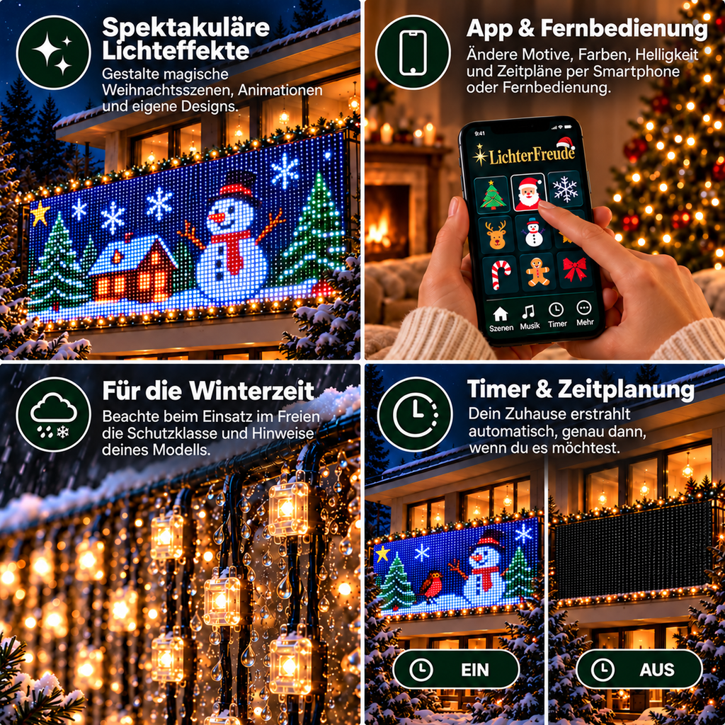 LichterFreude Animierter LED-Vorhang